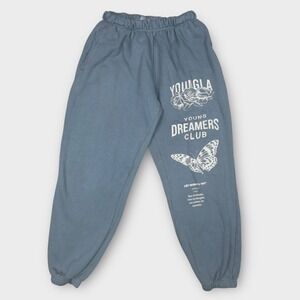 YoungLA Young Dreamers Club Sweatpants Women Medium Gray Graphic Jogger